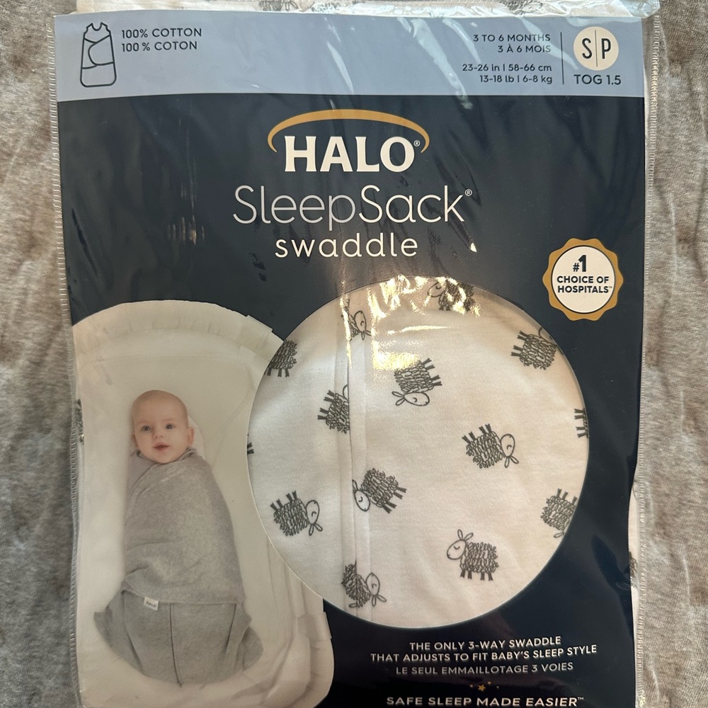 Halo SleepSack Swaddle with Sheep Pattern